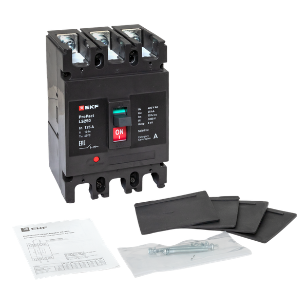 Выключатель автоматический 3п 125А 25кА LS250 ProPact EKF mccb-250-25-3-125-ls ТехноИмпульс