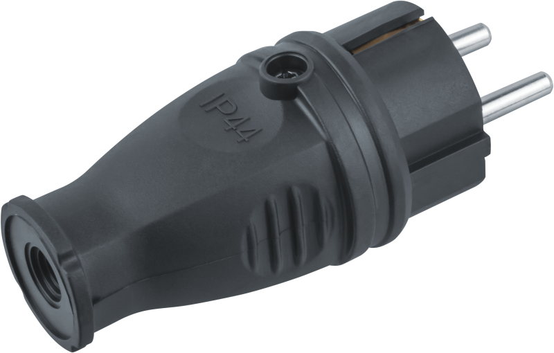 Вилка прямая 61 368 NCA-PLR02-16A-E-IP44-BL с заземл. каучук черн. Navigator 61368 ТехноИмпульс