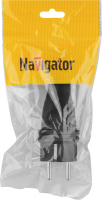 Вилка прямая 61 368 NCA-PLR02-16A-E-IP44-BL с заземл. каучук черн. Navigator 61368 ТехноИмпульс