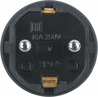 Вилка прямая 61 368 NCA-PLR02-16A-E-IP44-BL с заземл. каучук черн. Navigator 61368 ТехноИмпульс