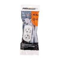 Удлинитель 2х3м с заземл. 3х0.75 бел. PROCONNECT 13-4203 ТехноИмпульс