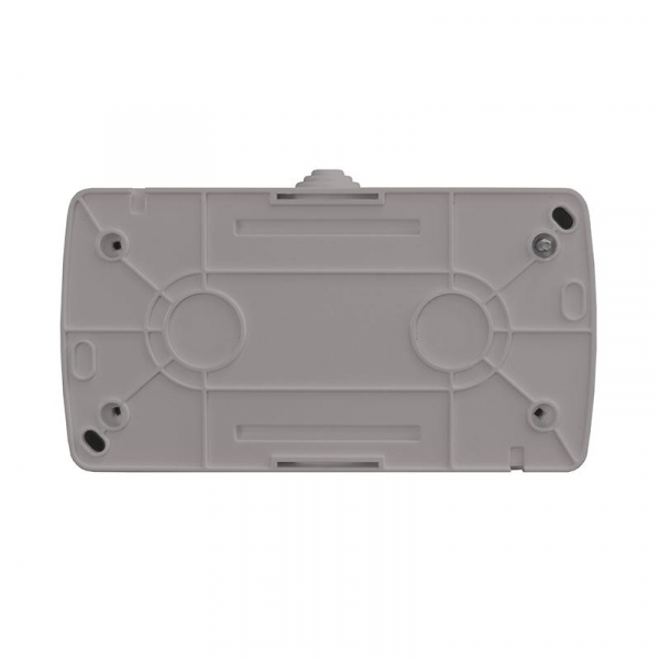 Розетка 2-м ОП Клио 16А IP54 с заземл. с прозр. крышкой сер. UNIVersal К2232-Gr ТехноИмпульс