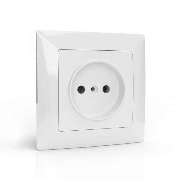 Розетка 1-м СП AVA 16А IP20 без заземл. без защ. шторок в сборе бел. TOKOV LIGHT TKL-AV-R1F-C01 ТехноИмпульс