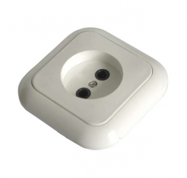 Розетка 1-м СП 16А IP20 без заземл. бел. БЕЛТИЗ РС 16-006 ТехноИмпульс