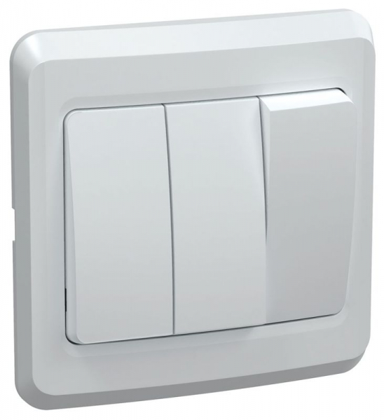 Выключатель 3-кл. 1п СП Вега 10А IP20 ВС10-3-0-ВБ бел. GENERICA EVV30-K01-10-DM ТехноИмпульс