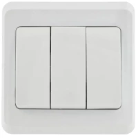 Выключатель 3-кл. 1п СП Вега 10А IP20 ВС10-3-0-ВБ бел. GENERICA EVV30-K01-10-DM ТехноИмпульс