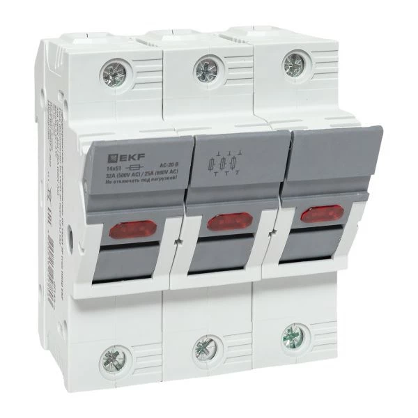 Предохранитель-разъединитель DF 14х51 3п (тип ПВЦ) EKF df143-e ТехноИмпульс