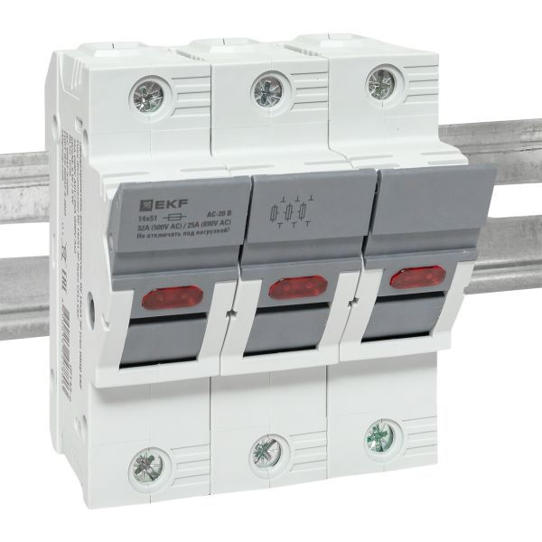 Предохранитель-разъединитель DF 14х51 3п (тип ПВЦ) EKF df143-e ТехноИмпульс