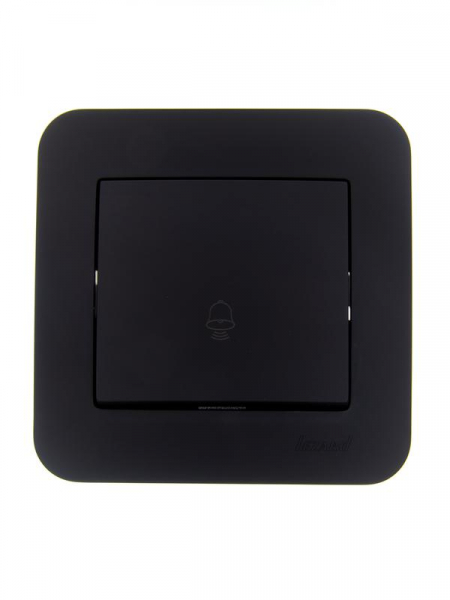 Кнопка звонка 1-кл.СП ASTI 10А IP20 в сборе черн. бархат LEZARD 7081-4242-103 ТехноИмпульс