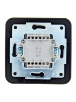 Кнопка звонка 1-кл.СП ASTI 10А IP20 в сборе черн. бархат LEZARD 7081-4242-103 ТехноИмпульс