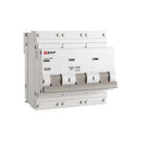 Выключатель автоматический модульный 3п D 20А 10kA ВА 47-100M без теплового расцеп. PROxima EKF mcb47100m-3-20D-pro ТехноИмпульс