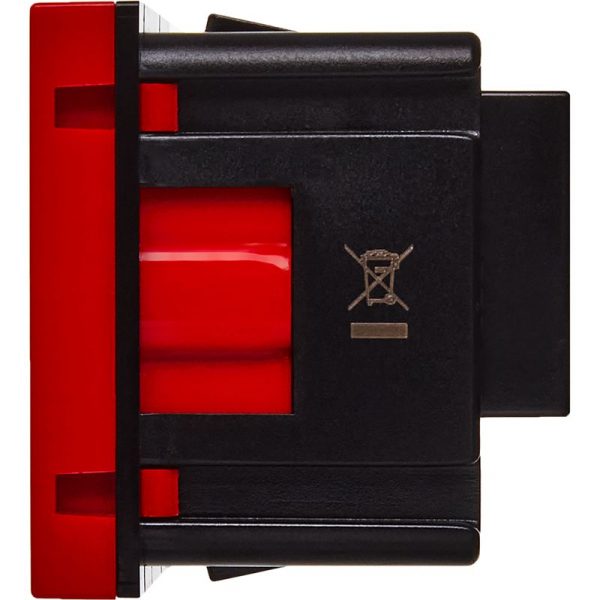 Розетка 2мод. 16А 250В 90град. с заземл. защ. шторки винт. зажимы красн. ИЭК Leg 4525047 ТехноИмпульс