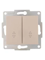 Переключатель проходной 2-кл. 1п СП Karina 10А IP20 механизм крем. LEZARD 707-0388-106 ТехноИмпульс