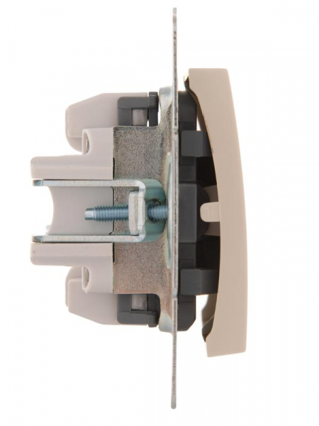 Переключатель проходной 2-кл. 1п СП Karina 10А IP20 механизм крем. LEZARD 707-0388-106 ТехноИмпульс