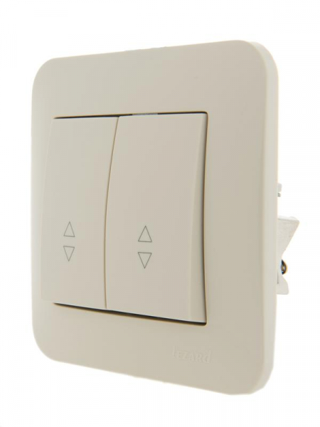 Переключатель проходной 2-кл. 1п СП Karina 10А IP20 механизм крем. LEZARD 707-0388-106 ТехноИмпульс