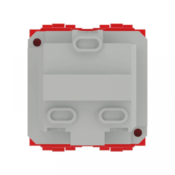 Розетка 1-м СП 2мод. Brava 16А IP20 с заземл. защ. шторки красн. DKC 76482R ТехноИмпульс