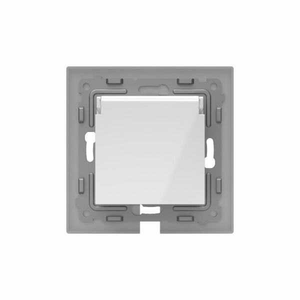 Розетка 1-м СП Pixel IP44 с заземл. с крышкой механизм бел. TOKOV ELECTRIC TKE-PX-R1ZSW1-C01-IP44 ТехноИмпульс