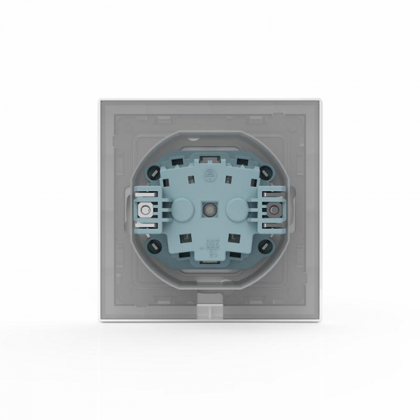 Розетка 1-м СП Pixel IP44 с заземл. с крышкой механизм бел. TOKOV ELECTRIC TKE-PX-R1ZSW1-C01-IP44 ТехноИмпульс