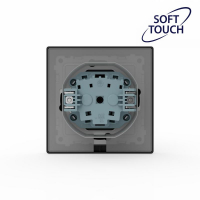 Розетка 1-м СП Pixel IP44 с заземл. с крышкой механизм карбон TOKOV ELECTRIC TKE-PX-R1ZSW1-C14-IP44 ТехноИмпульс