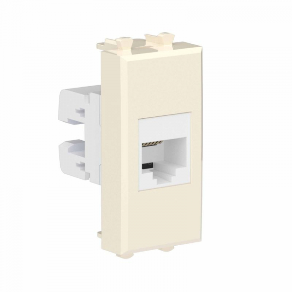 Розетка телефонная 1мод. Avanti "Ванильная дымка" RJ12 без шторок модульная механизм DKC 4405611 ТехноИмпульс
