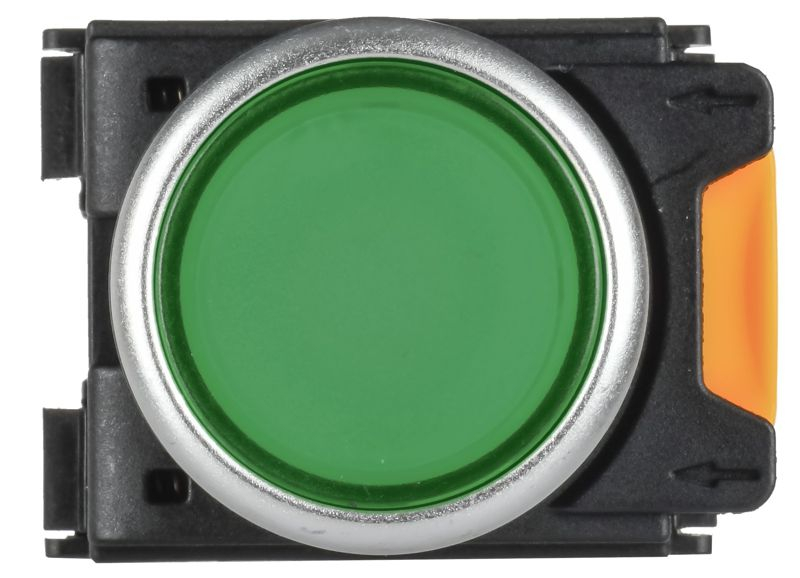 Кнопка d22мм 1НО+1НЗ MASTER с подсветкой зел. IEK MI-BT60-11D-3-12-K06 ТехноИмпульс