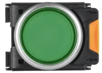 Кнопка d22мм 1НО+1НЗ MASTER с подсветкой зел. IEK MI-BT60-11D-3-12-K06 ТехноИмпульс