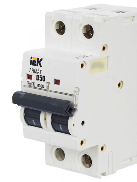 Выключатель автоматический модульный 2п D 50А M06N ARMAT IEK AR-M06N-2-D050 ТехноИмпульс