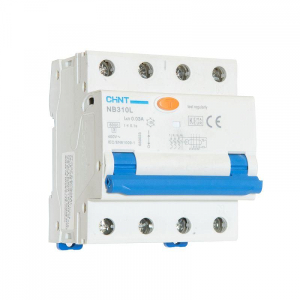 Выключатель автоматический дифференциального тока 4п (3P+N) C 16А 30мА тип AC 6кА NB310L/3N (R) CHINT 660021 ТехноИмпульс