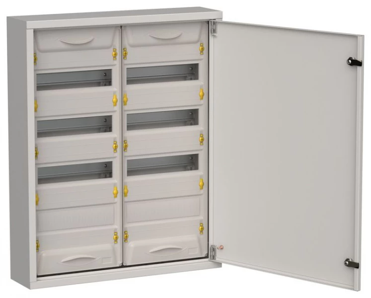 Корпус ЩРн-96 (2х48) TITAN 5 710х570х140 IP31 метал. сер. IEK TI5-50-N-2X048-31-7035 ТехноИмпульс