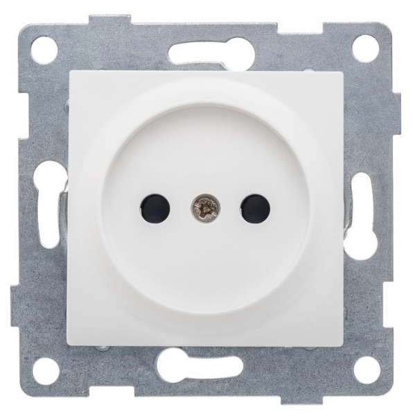 Розетка 1-м СП Ugra 16А 250В без заземл. защ. шторки механизм бел. GUSI С11Р2-001 ТехноИмпульс