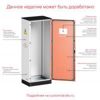 Стойка вертикальная для шкафов CQE N В=1800мм (уп.4шт) DKC R5NKMN18 ТехноИмпульс