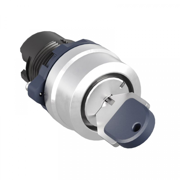 Головка переключателя с ключом на 2 положения с фиксацией стандартная ручка алюм. черн. DKC M22S-KL2A ТехноИмпульс