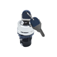 Головка переключателя с ключом на 2 положения с фиксацией стандартная ручка алюм. черн. DKC M22S-KL2A ТехноИмпульс