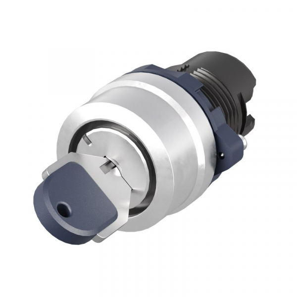 Головка переключателя с ключом на 2 положения с возвратом стандартная ручка алюм. черн. DKC M22S-KM2A ТехноИмпульс