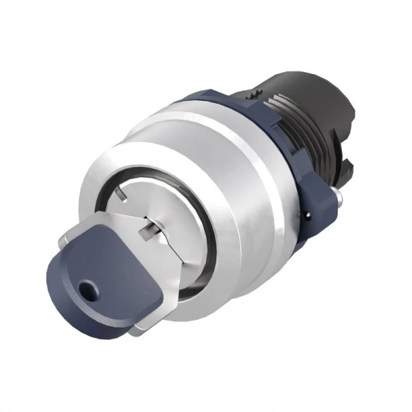 Головка переключателя с ключом на 2 положения с возвратом стандартная ручка алюм. черн. DKC M22S-KM2A ТехноИмпульс