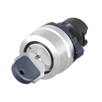 Головка переключателя с ключом на 2 положения с возвратом стандартная ручка алюм. черн. DKC M22S-KM2A ТехноИмпульс