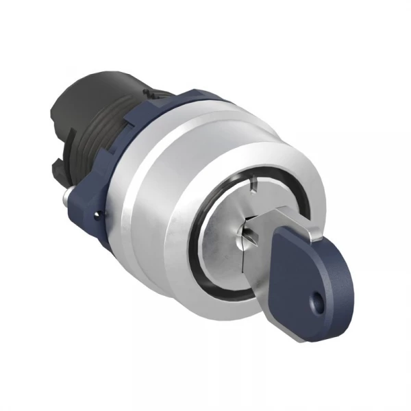 Головка переключателя с ключом на 3 положения с фиксацией стандартная ручка алюм. черн. DKC M22S-KL3A ТехноИмпульс