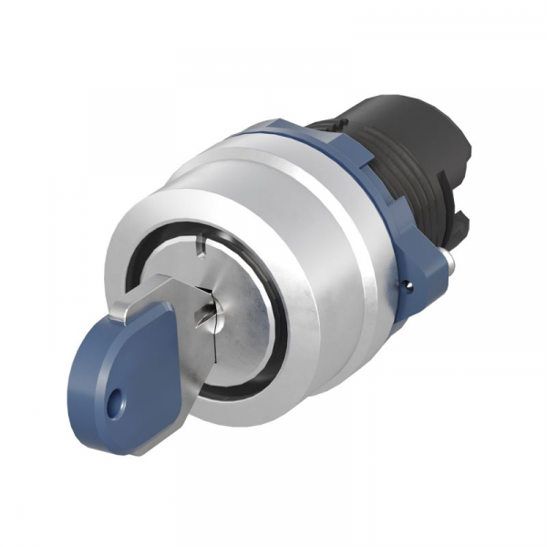 Головка переключателя с ключом на 3 положения с возвратом стандартная ручка алюм. черн. DKC M22S-KM3A ТехноИмпульс