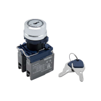 Головка переключателя с ключом на 3 положения с возвратом стандартная ручка алюм. черн. DKC M22S-KM3A ТехноИмпульс