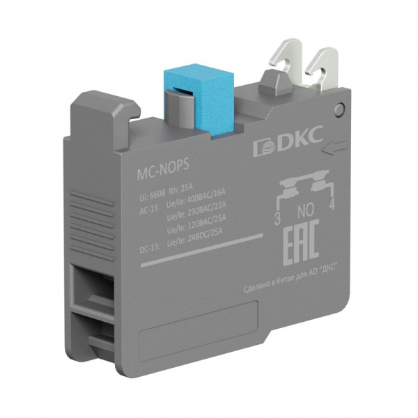 Блок контактный с клеммными зажимами под винт нормально-открытый DKC MC-NOPS ТехноИмпульс