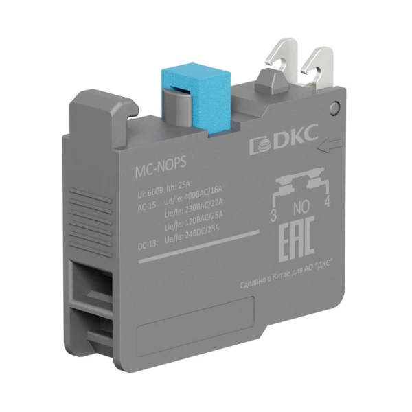 Блок контактный с клеммными зажимами под винт нормально-открытый DKC MC-NOPS ТехноИмпульс