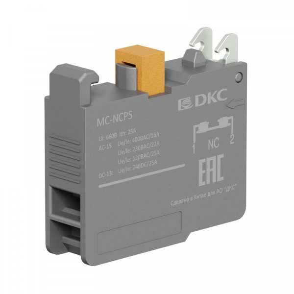 Блок контактный с клеммными зажимами под винт нормально-замкнутый DKC MC-NCPS ТехноИмпульс
