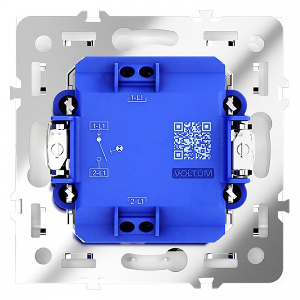Выключатель 1-кл СП S70 10А с подсветкой механизм бел. глянцевый Voltum VLS010201 ТехноИмпульс