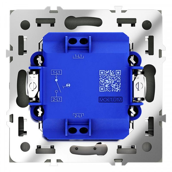 Выключатель 1-кл СП S70 10А с подсветкой механизм титан Voltum VLS010206 ТехноИмпульс