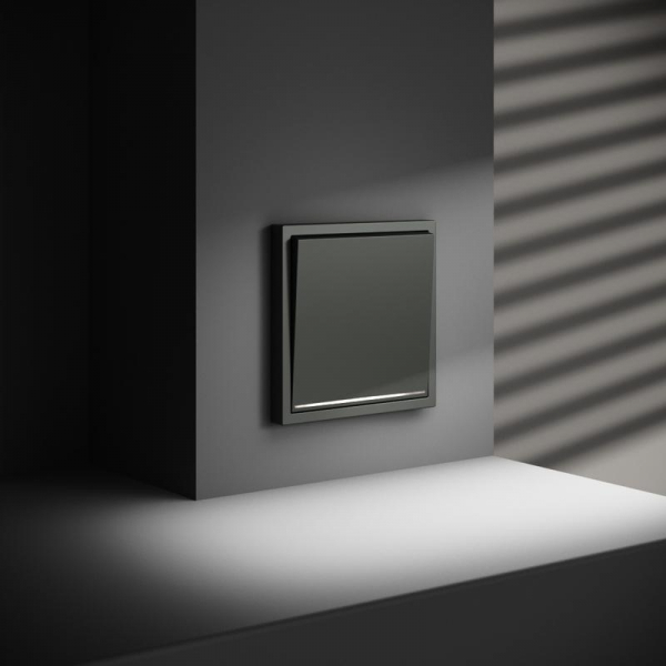 Выключатель 1-кл СП S70 10А с подсветкой механизм титан Voltum VLS010206 ТехноИмпульс