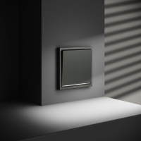 Выключатель 1-кл СП S70 10А с подсветкой механизм титан Voltum VLS010206 ТехноИмпульс