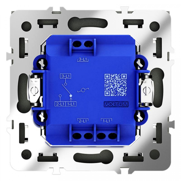 Переключатель проходной 1-кл. СП S70 10А механизм титан Voltum VLS010306 ТехноИмпульс