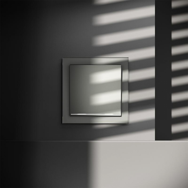 Переключатель проходной 1-кл. СП S70 10А с подсветкой механизм сталь Voltum VLS010405 ТехноИмпульс