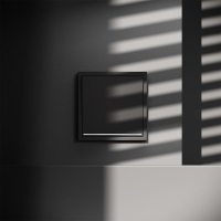 Переключатель проходной 1-кл. СП S70 10А с подсветкой механизм черн. матов. Voltum VLS010408 ТехноИмпульс