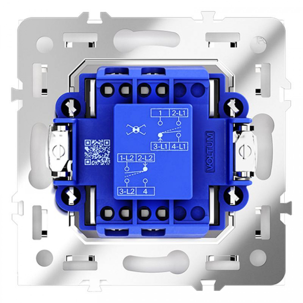 Переключатель перекрестный 1-кл. СП S70 механизм бел. матов. Voltum VLS010502 ТехноИмпульс